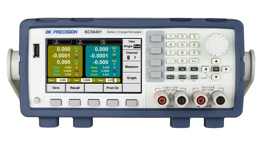 DC Power Supply and Battery Charger / Simulator Programmable 15V 5A 90W USB / Ethernet / Digital DE Type F (CEE 7/4) Plug